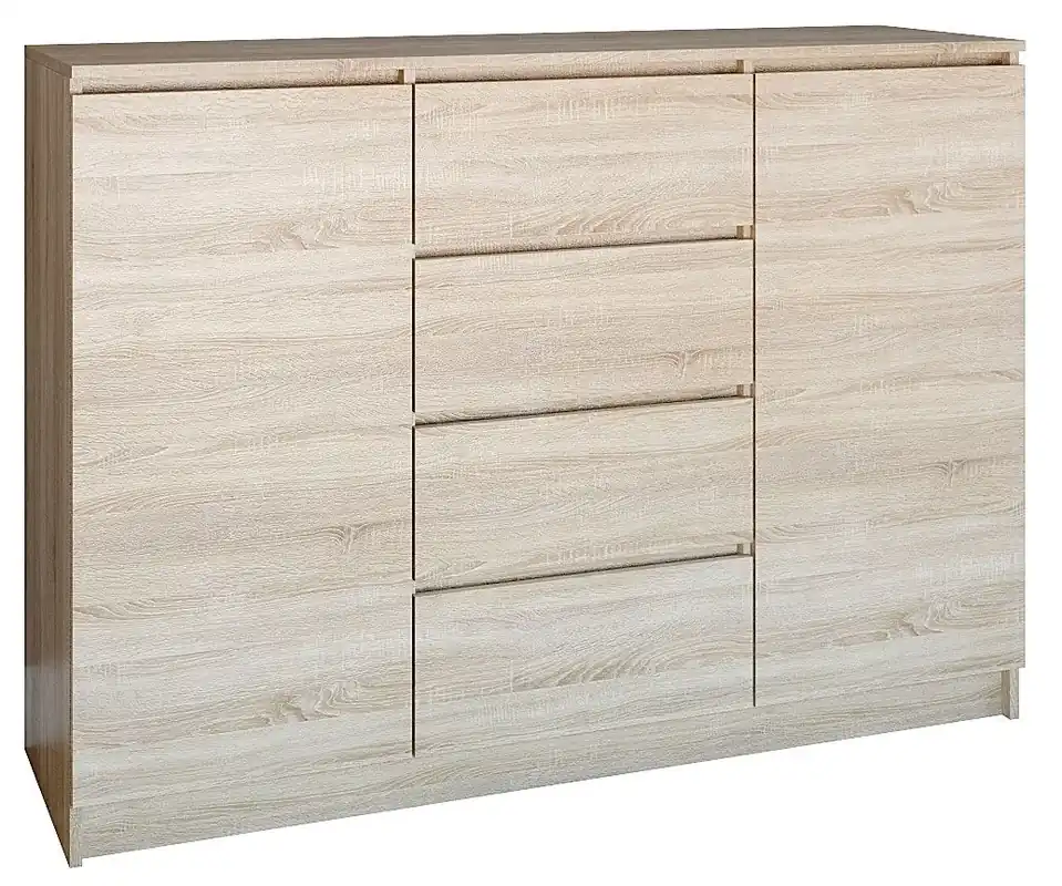 Komoda dąb sonoma 140 cm z szufladami Diegi 5X