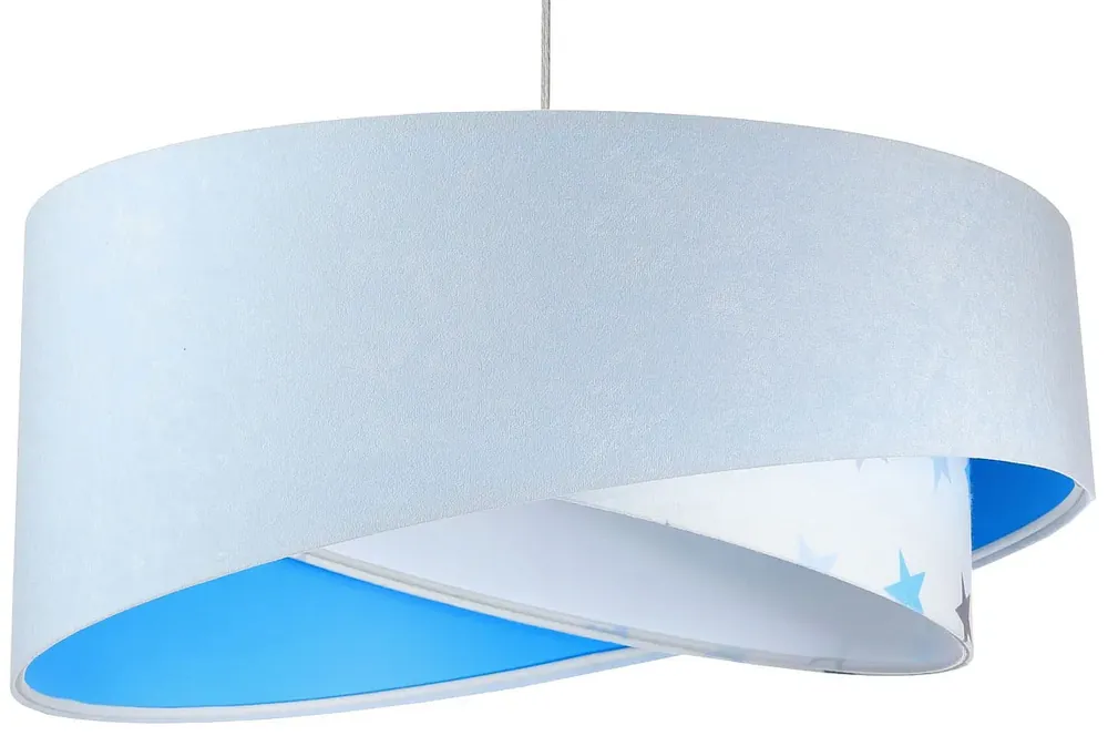 Biało-niebieska lampa wisząca dla dziecka - EXX09-Eterna