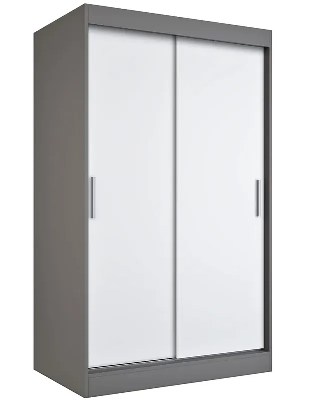 Szafa przesuwna antracyt + biały 120 cm - Erco 3X