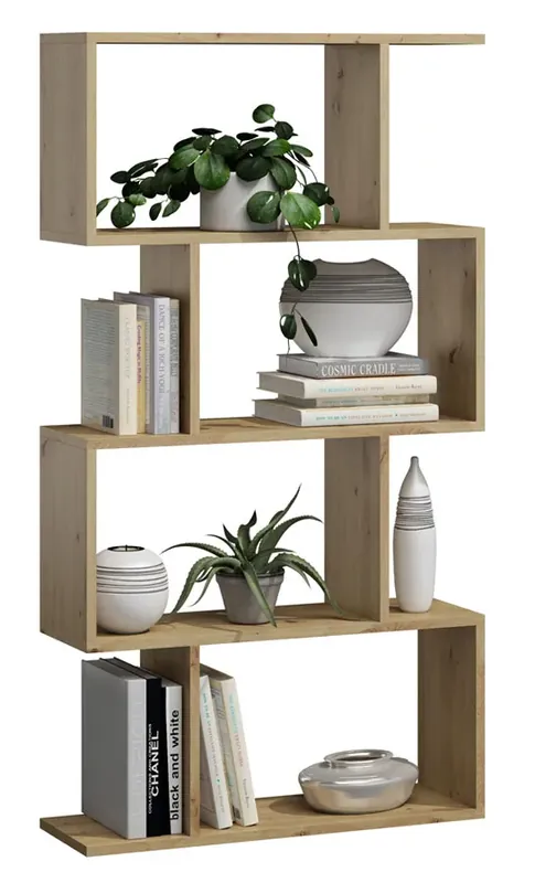 Regał stojący dąb artisan do salonu - Karli 3X