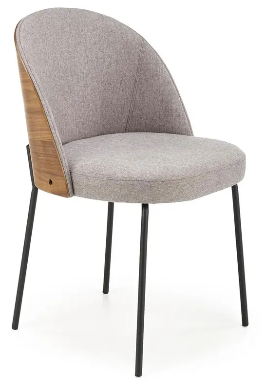 Popielate krzesło tapicerowane loft - Lexa