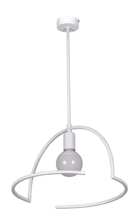 Biała industrialna lampa wisząca - S066-Vitra