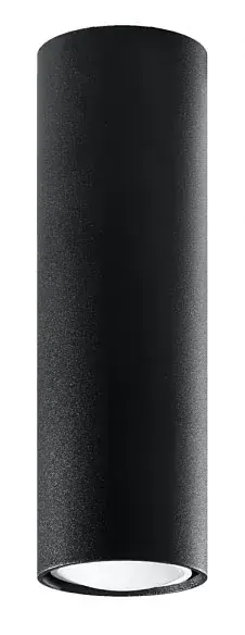 Czarny loftowy plafon walec - S244-Grafo