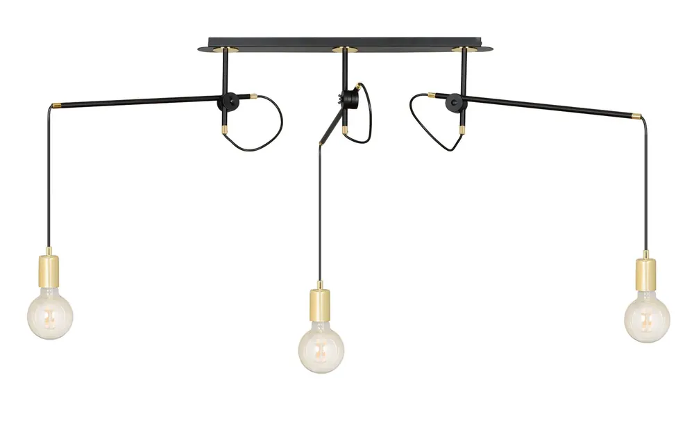 Czarna regulowana lampa wisząca - D096-Ninwa