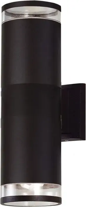 Czarna lampa ścienna tuba na taras - S310-Alokin
