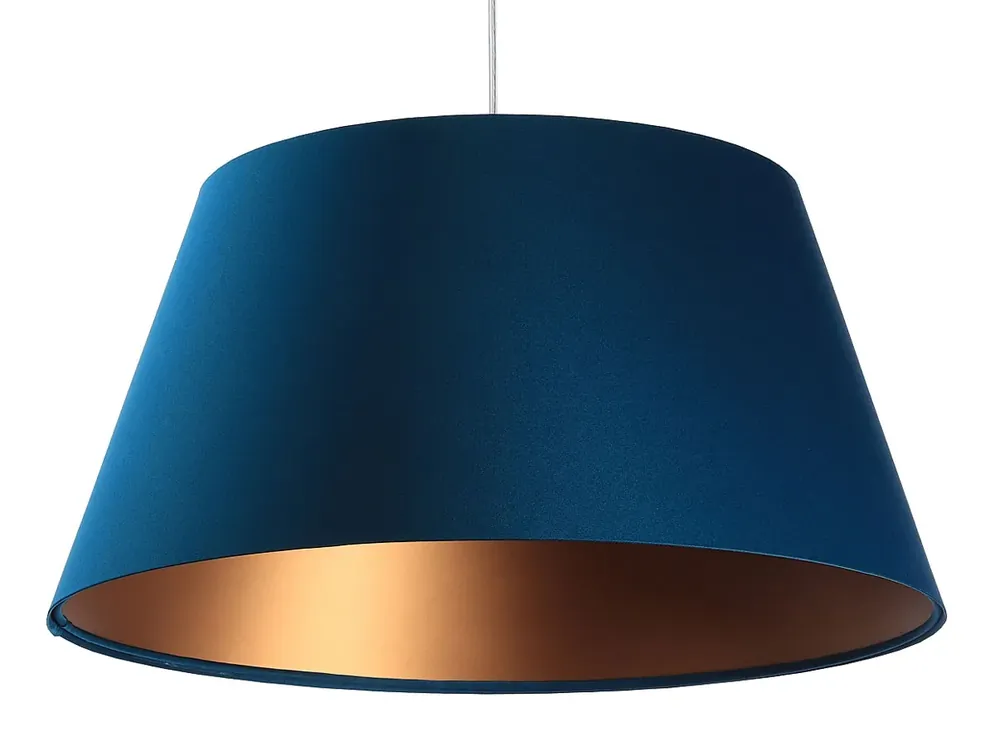 Granatowa lampa wisząca dzwon glamour - S406-Vige