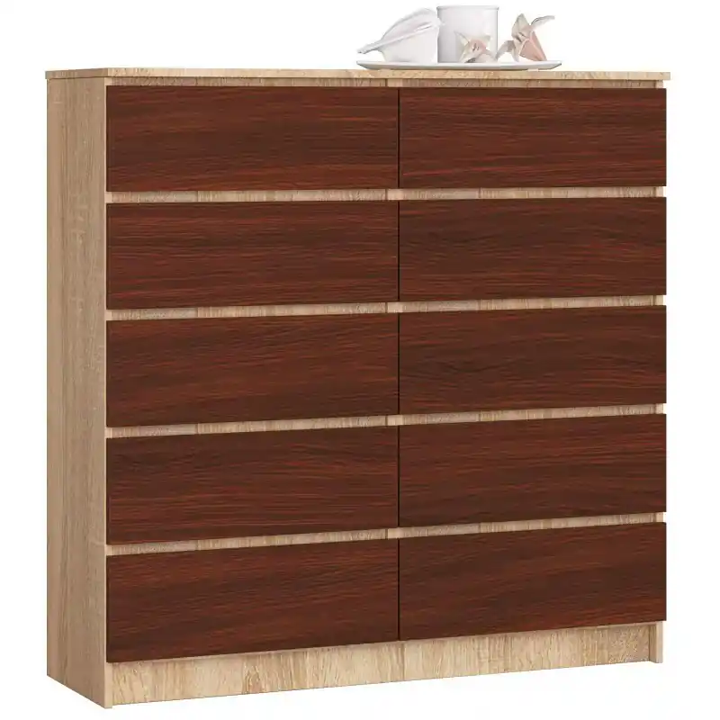 Komoda do biura dąb sonoma + wenge - Awoni 3X