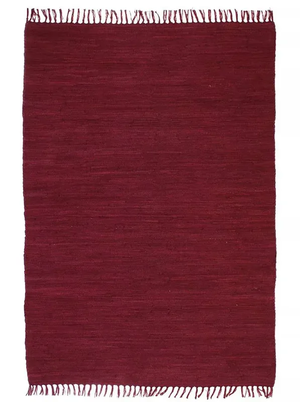 Bordowy prostokątny dywan boho 160x230 - Isma