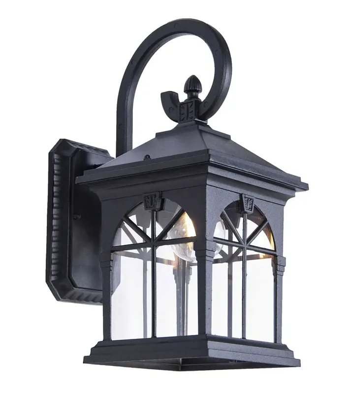 Czarny kinkiet ogrodowy w stylu retro - S521-Frosho