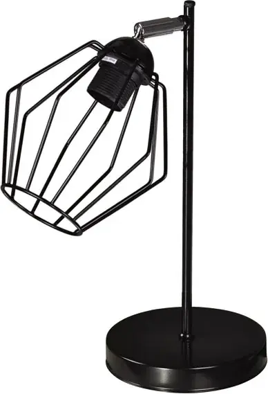 Czarna druciana lampa stołowa - S572-Luko