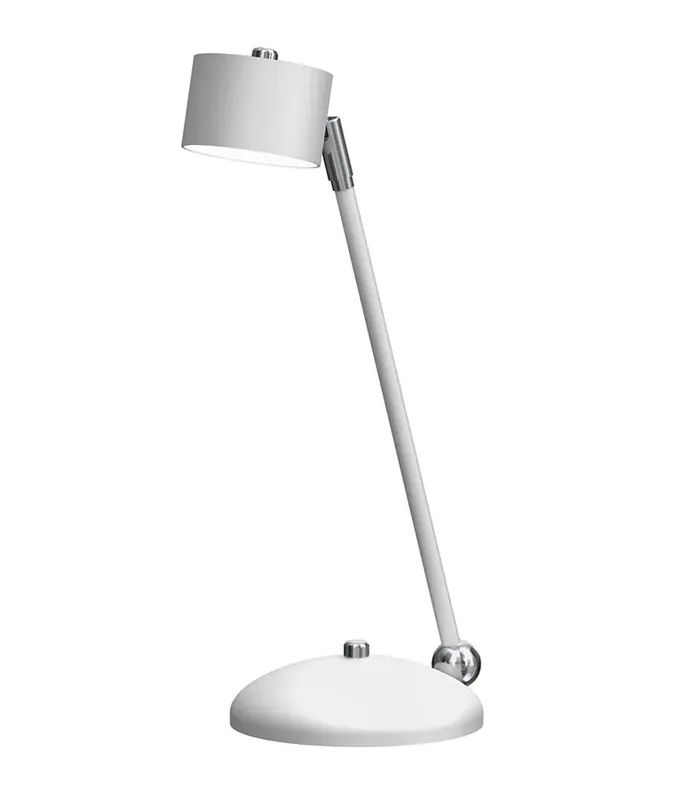 Biało-srebrna lampka na biurko - N021-Umer