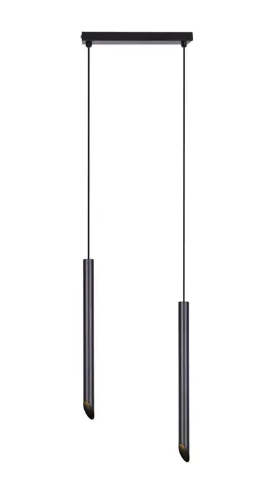 Czarna podwójna lampa wisząca tuba - S788-Bortox