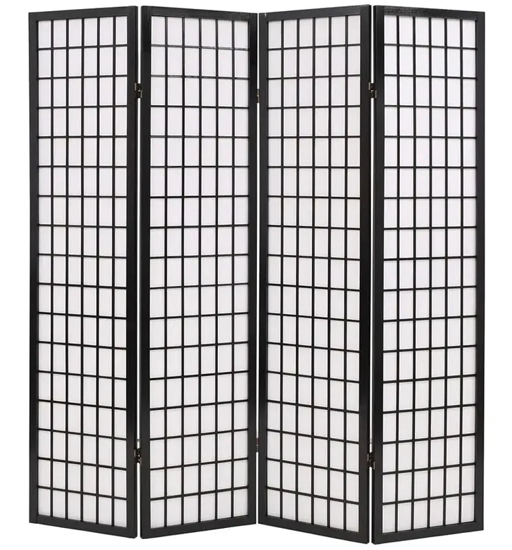 Rozkładany parawan z drewnianym stelażem - Soriano 3X 160 x 170 cm