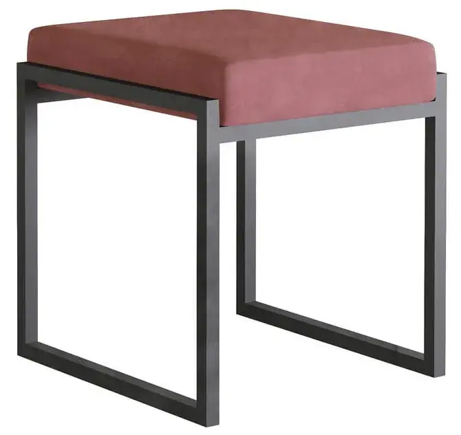 Welurowy taboret do toaletki Henry - 3 kolory