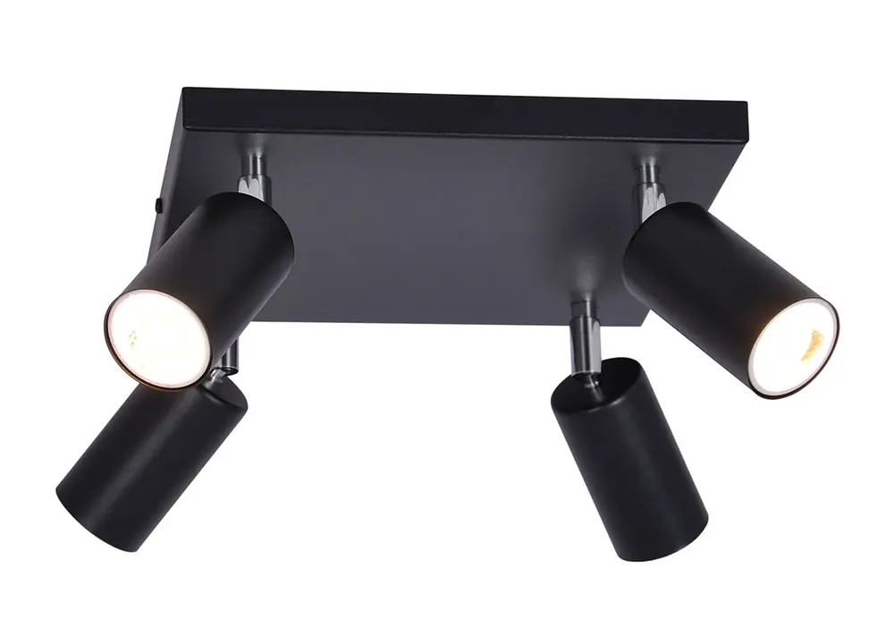 Czarna lampa plafon z spotami - S892-Alekiv