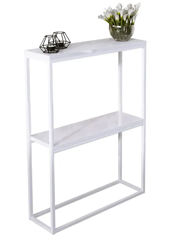 Biała konsola loft w połysku - Carello 5X