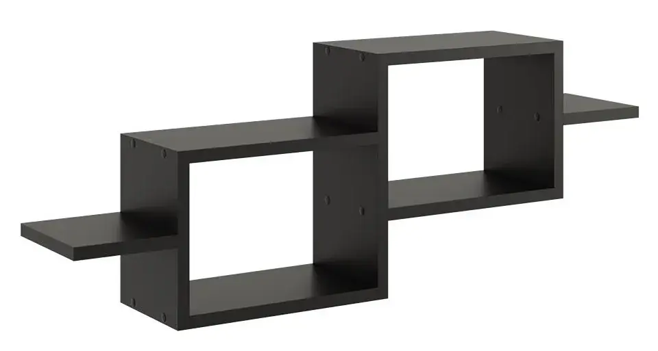 Czarna minimalistyczna półka ścienna - Vilia