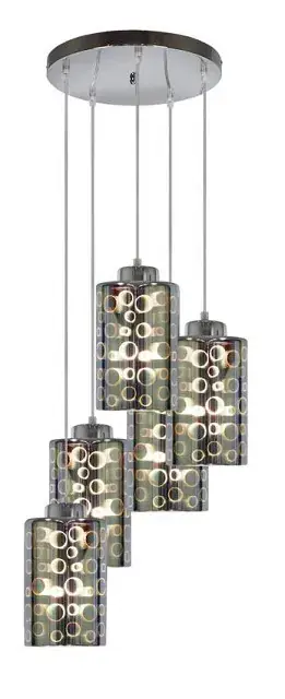 Lampa wisząca 5 kloszy z regulacją wysokości - V059-Levira