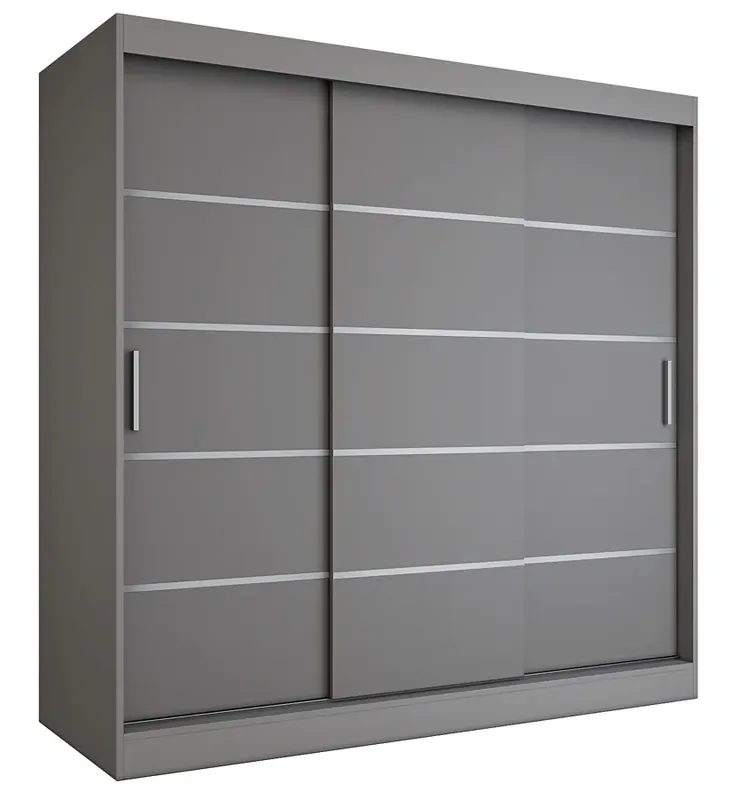 Szafa przesuwna antracyt 200 cm - Bohosa 6X