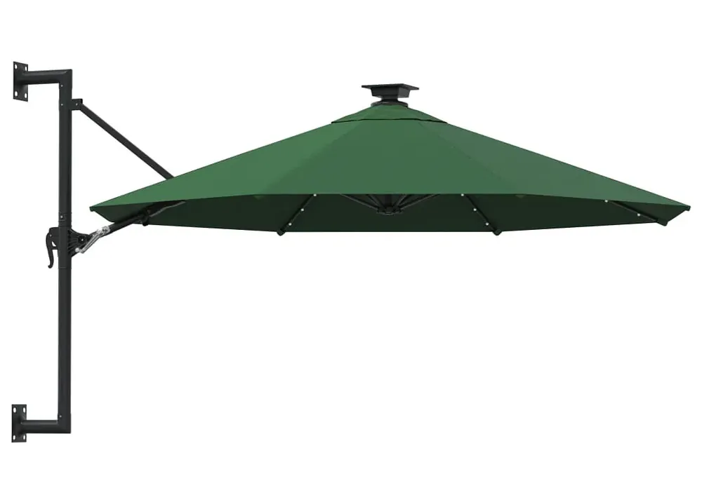 Zielony parasol ogrodowy z oświetleniem LED - Waren