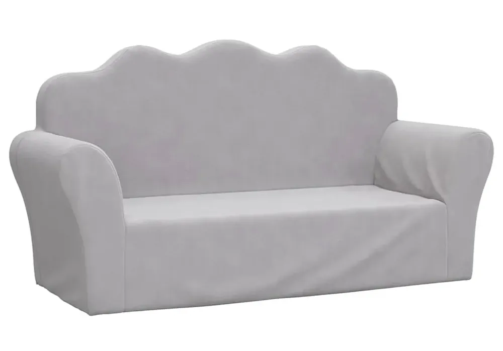 Jasnoszara sofa dziecięca - Lobefo 4X
