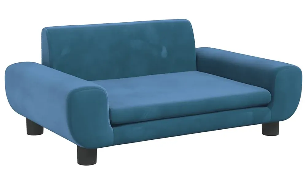 Niebieska sofa dla chłopca na nóżkach - Zova