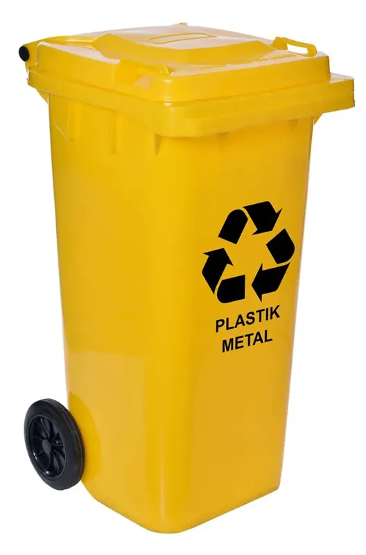 Żółty pojemnik na plastik 120L - Rosali
