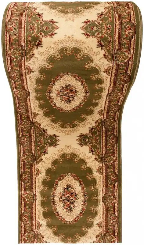 Zielony elegancki chodnik dywanowy vintage - Mielno 4X