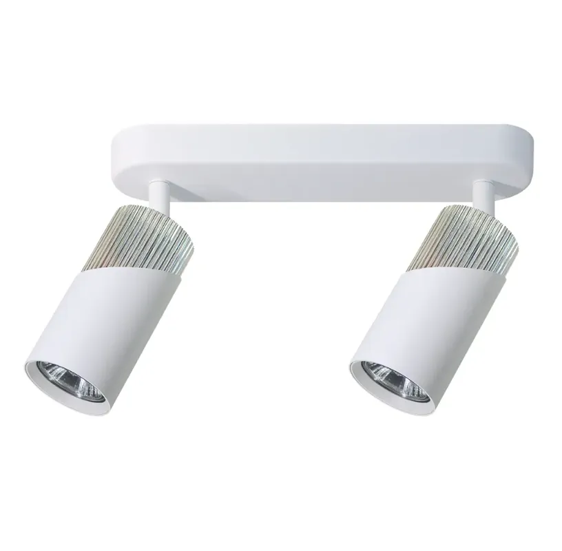 Podwójna biała lampa sufitowa - K421-Conway