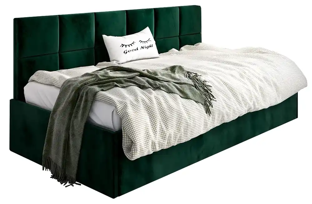 Zielone tapicerowane łóżko sofa Hixo 4X - 3 rozmiary