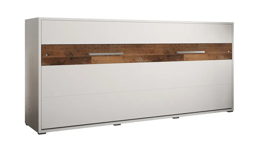 Pojedynczy poziomy półkotapczan biały + old style - Tebriz 4X 120x200