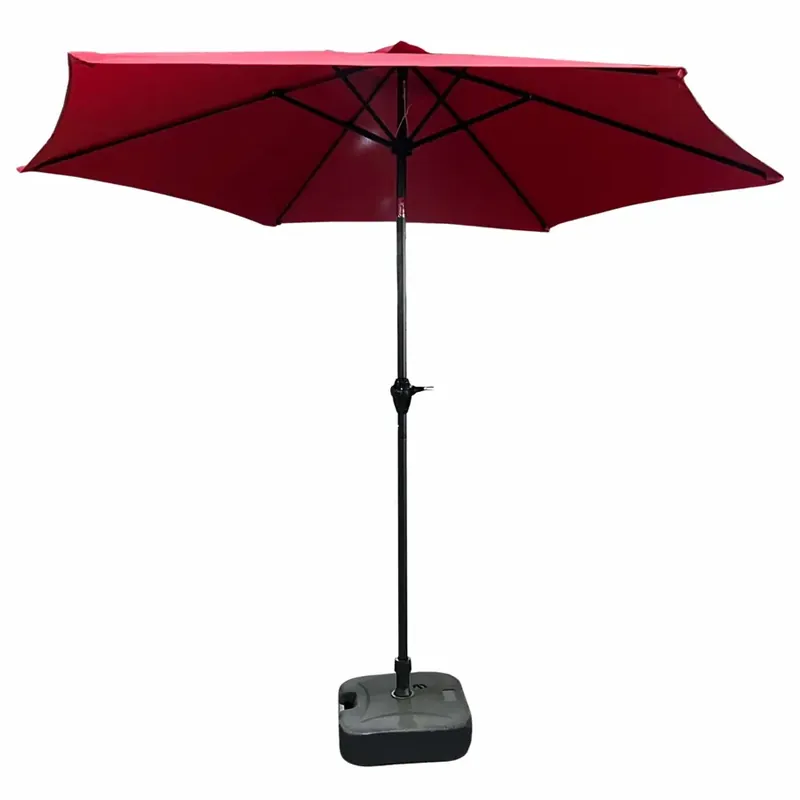 Czerwony okrągły parasol ogrodowy - Ancor