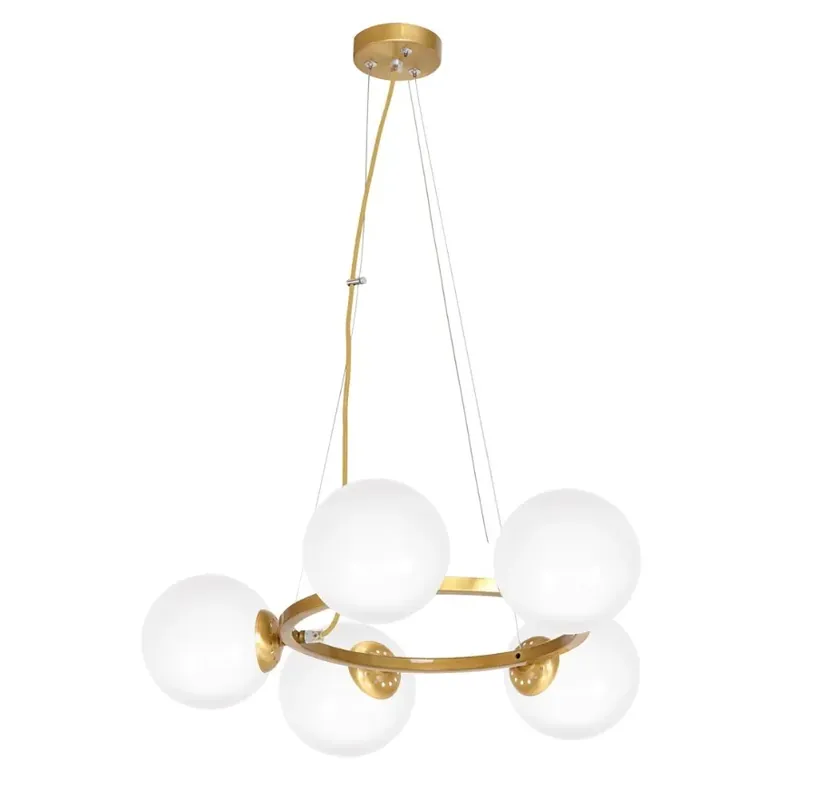 Duży złoty żyrandol glamour - K446-Luki