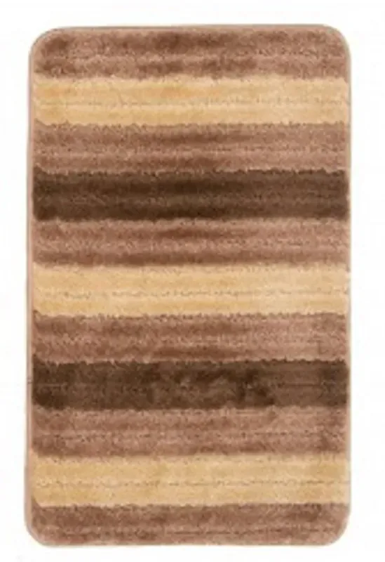 Beżowy chodniczek łazienkowy w paski - Vieden 3X