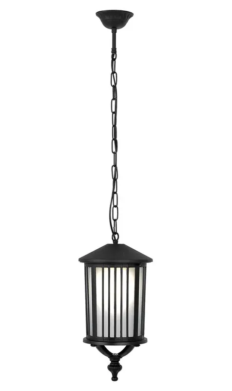 Czarna zewnętrzna lampa wisząca - A442-Womo