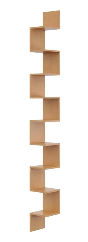 Minimalistyczna narożna półka ścienna w kolorze olchy - Flora 6X