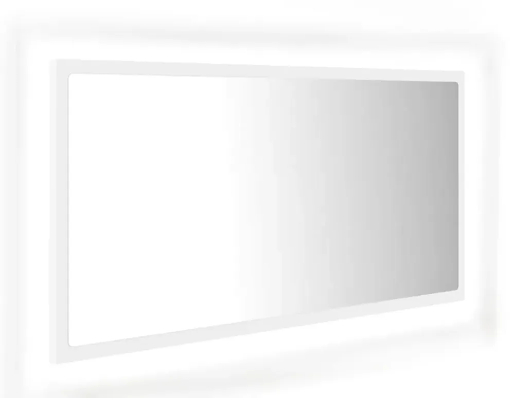 Białe wiszące lustro z podświetleniem LED - Vineri 4X