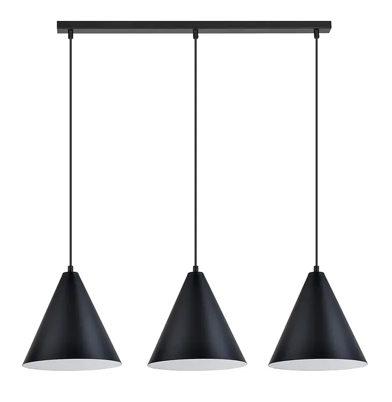 Czarno-złota wisząca lampa nad stół - D122-Menako