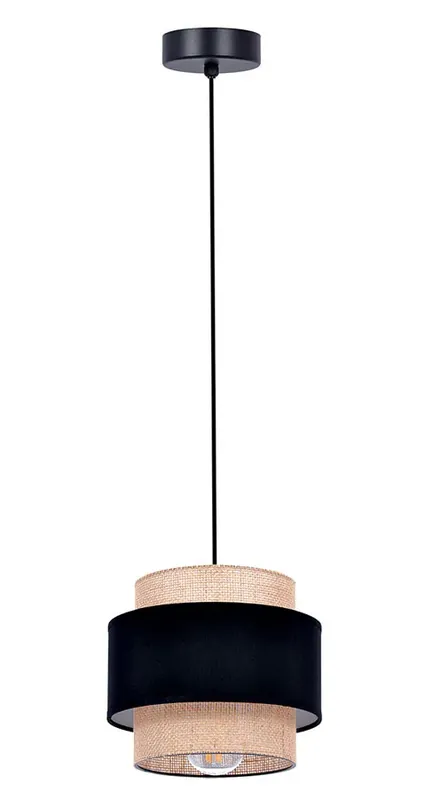 Lampa wisząca boho z podwójnym abażurem - A524-Eledis
