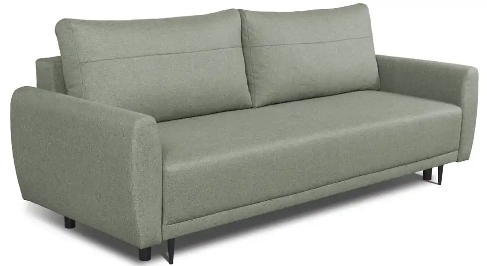 Zielona rozkładana sofa na nóżkach - Bist