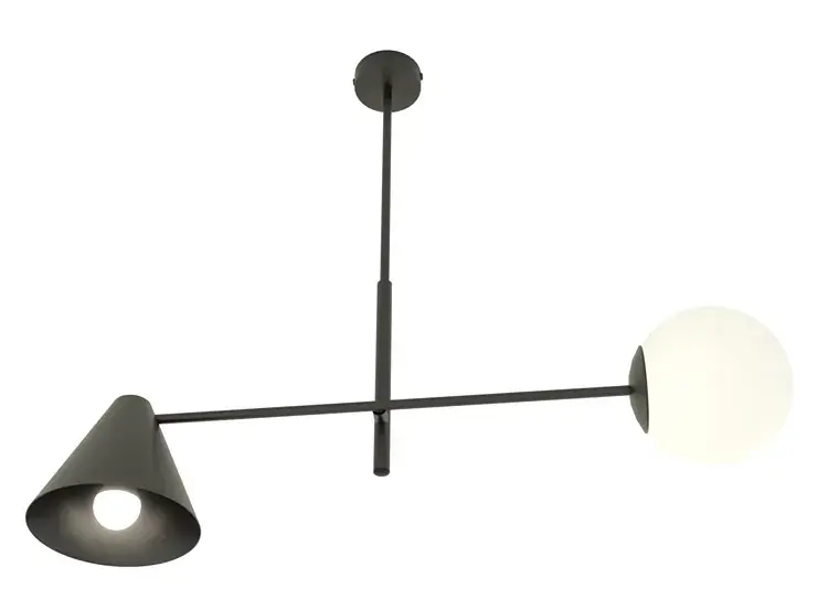 Czarna lampa sufitowa w stylu loftowym - D139-Upin