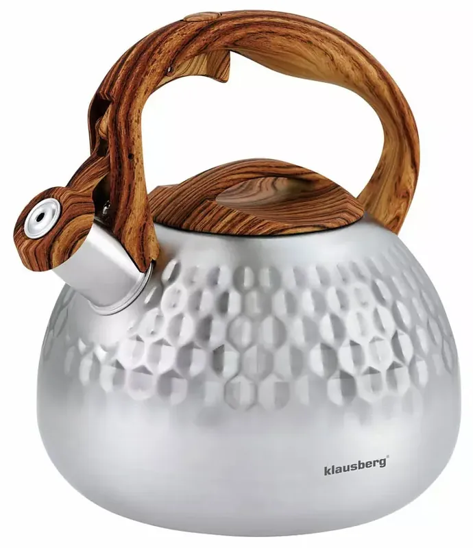 Stalowy srebrny czajnik z gwizdkiem 2,8L - Illos 5X