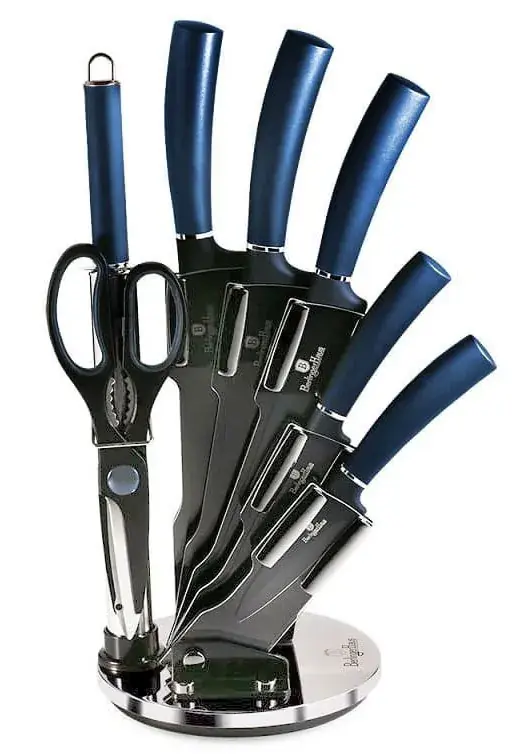 Zestaw noży ze stali nierdzewnej z powłoką non-stick morski - Eproni 4X