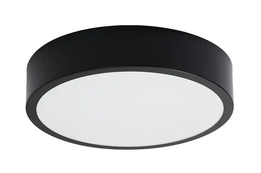 Czarny okrągły plafon sufitowy LED 40 cm - A601-Liptos