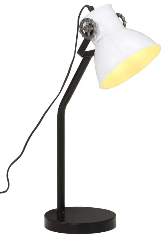 Retro lampa stołowa biała M001 - Listora