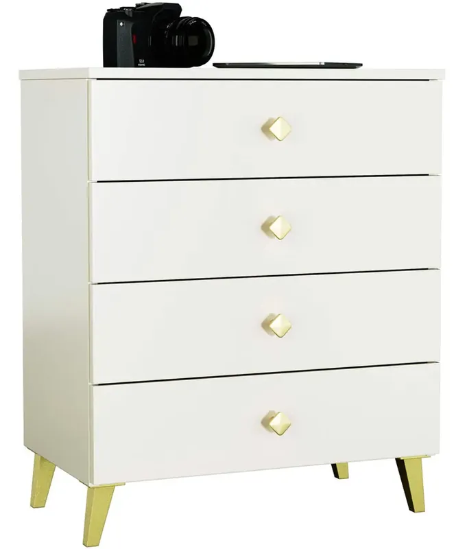 Kaszmirowa komoda w stylu glamour 4 szuflady - Adeks 5X