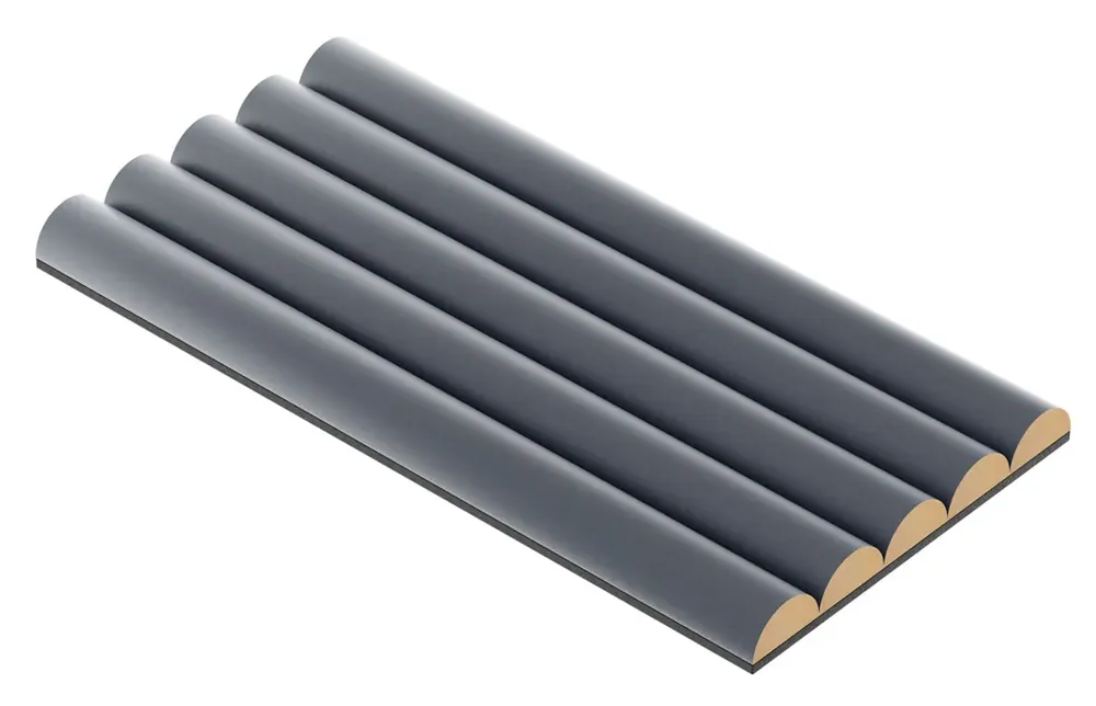 Antracytowy panel ryflowany - Novello