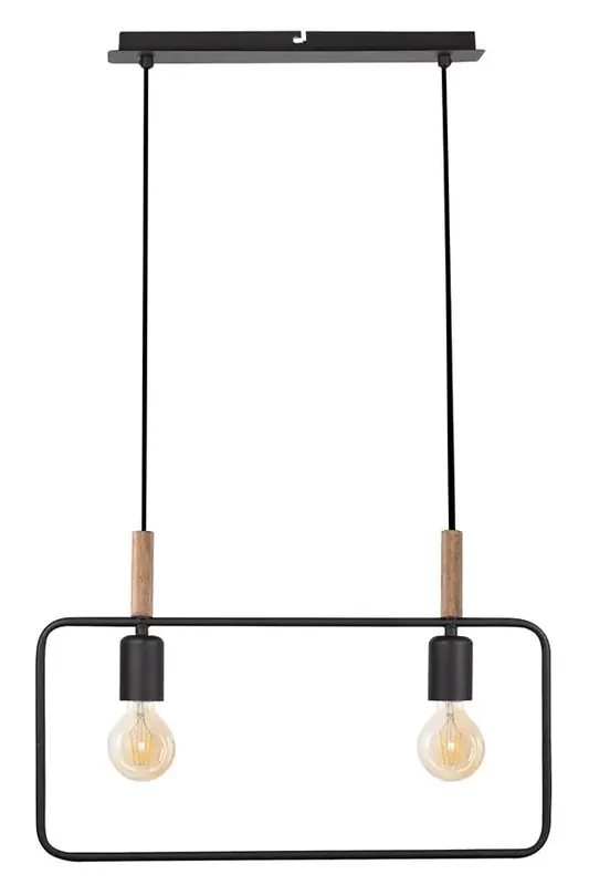 Czarna podwójna lampa wisząca w stylu industrialnym - D223-Maxa