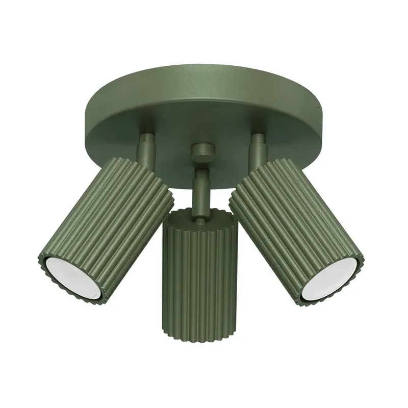 Oliwkowy plafon sufitowy karbowany - D301-Melson