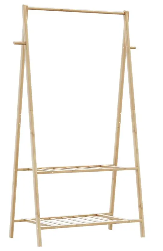 Wieszak na ubrania z 2 półkami 96cm - Tempra 3X